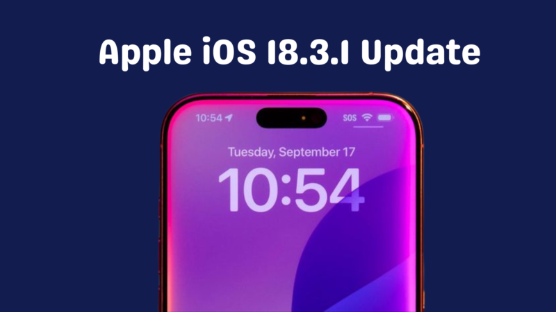 Apple iOS 18.3.1 Update