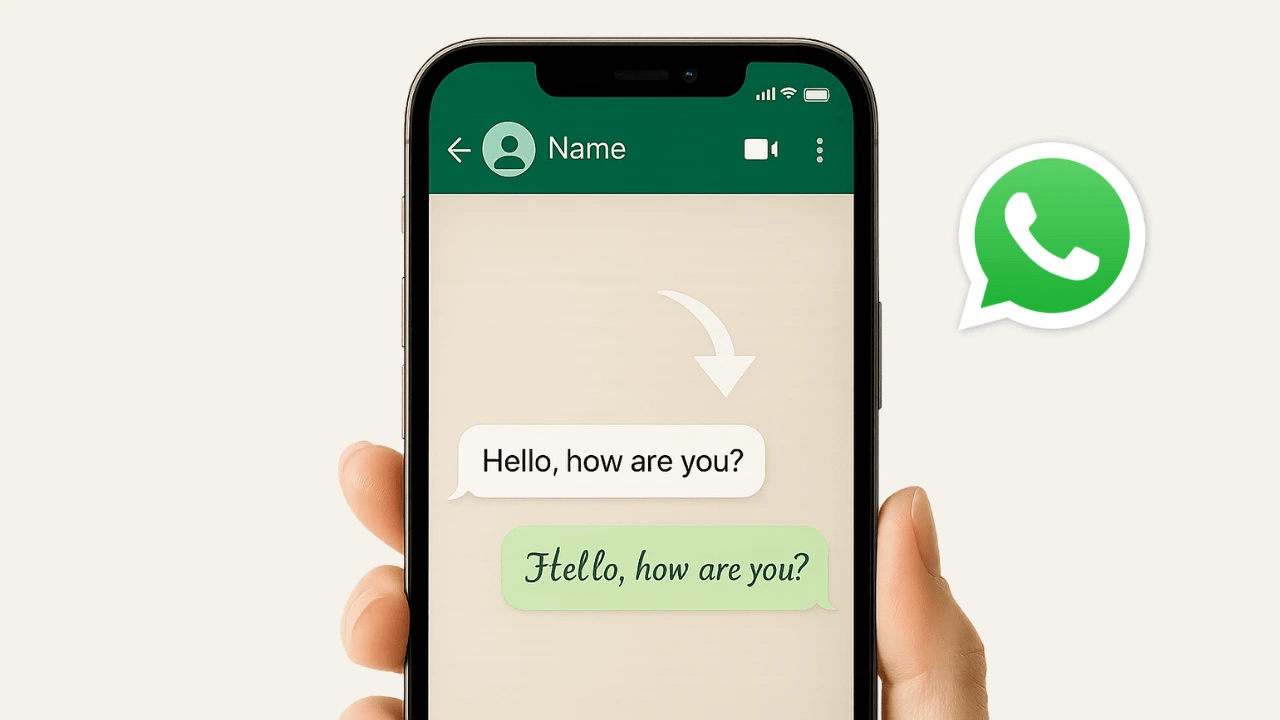 WhatsApp Font Style change