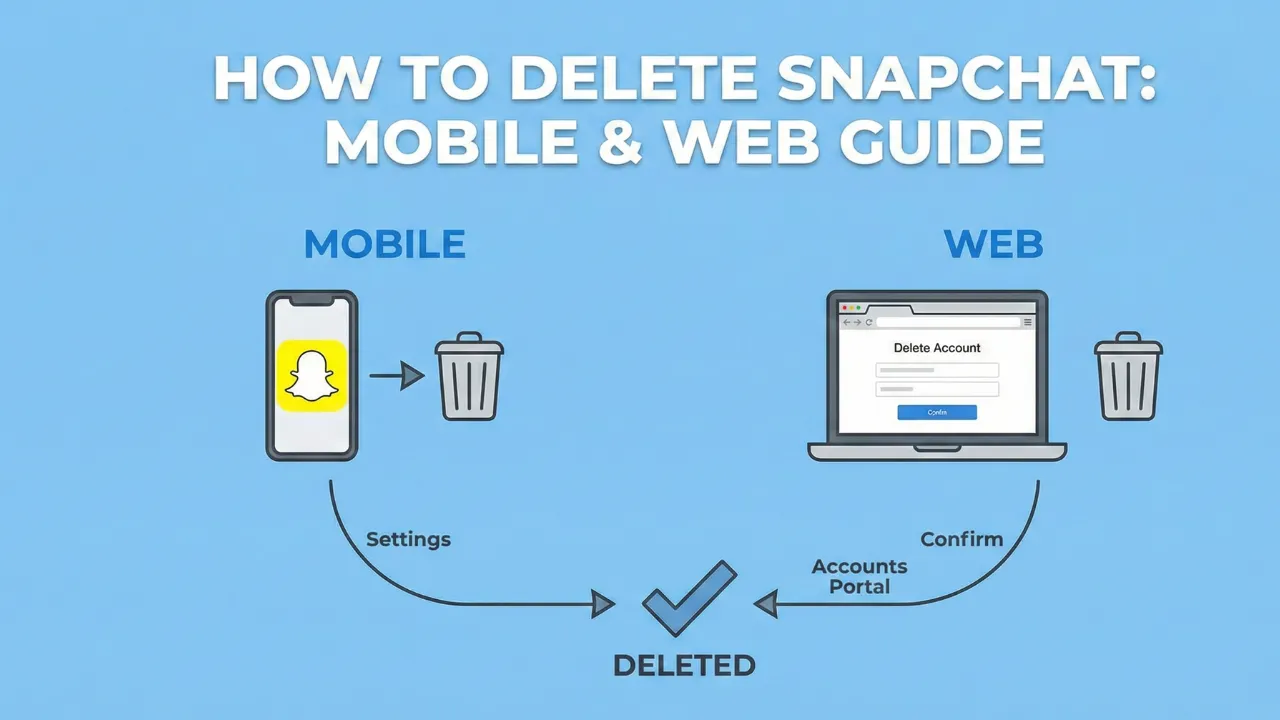 delete Snapchat on mobile and web