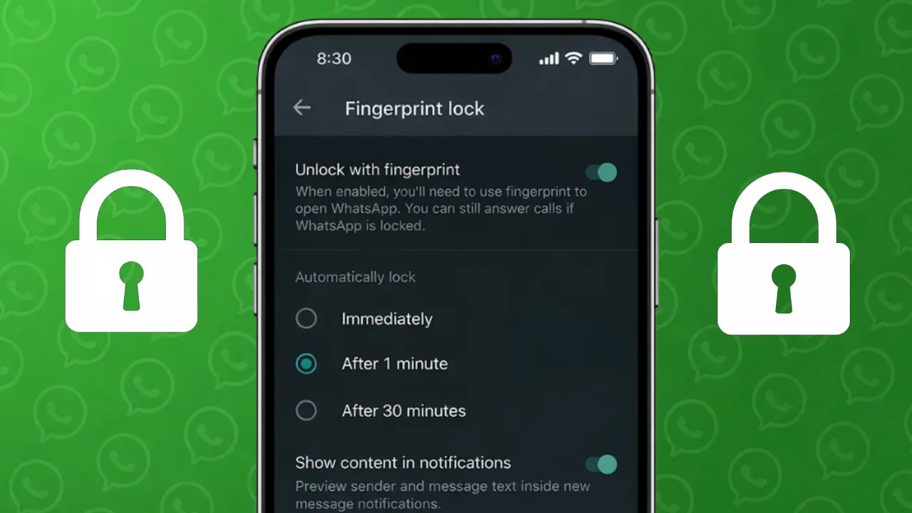 How to Lock WhatsApp With Face ID or Fingerprint on iPhone and Android