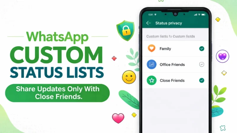 WhatsApp custom status lists