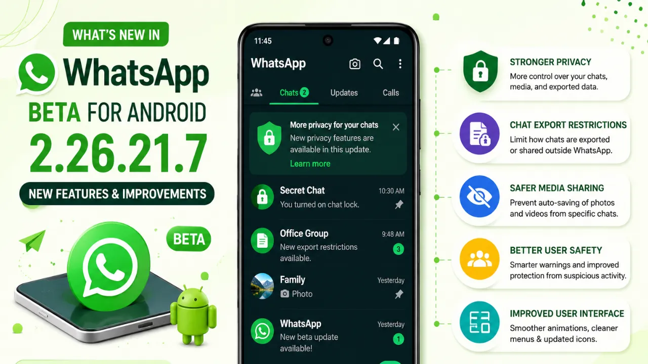 WhatsApp beta for Android 2.26.21.7