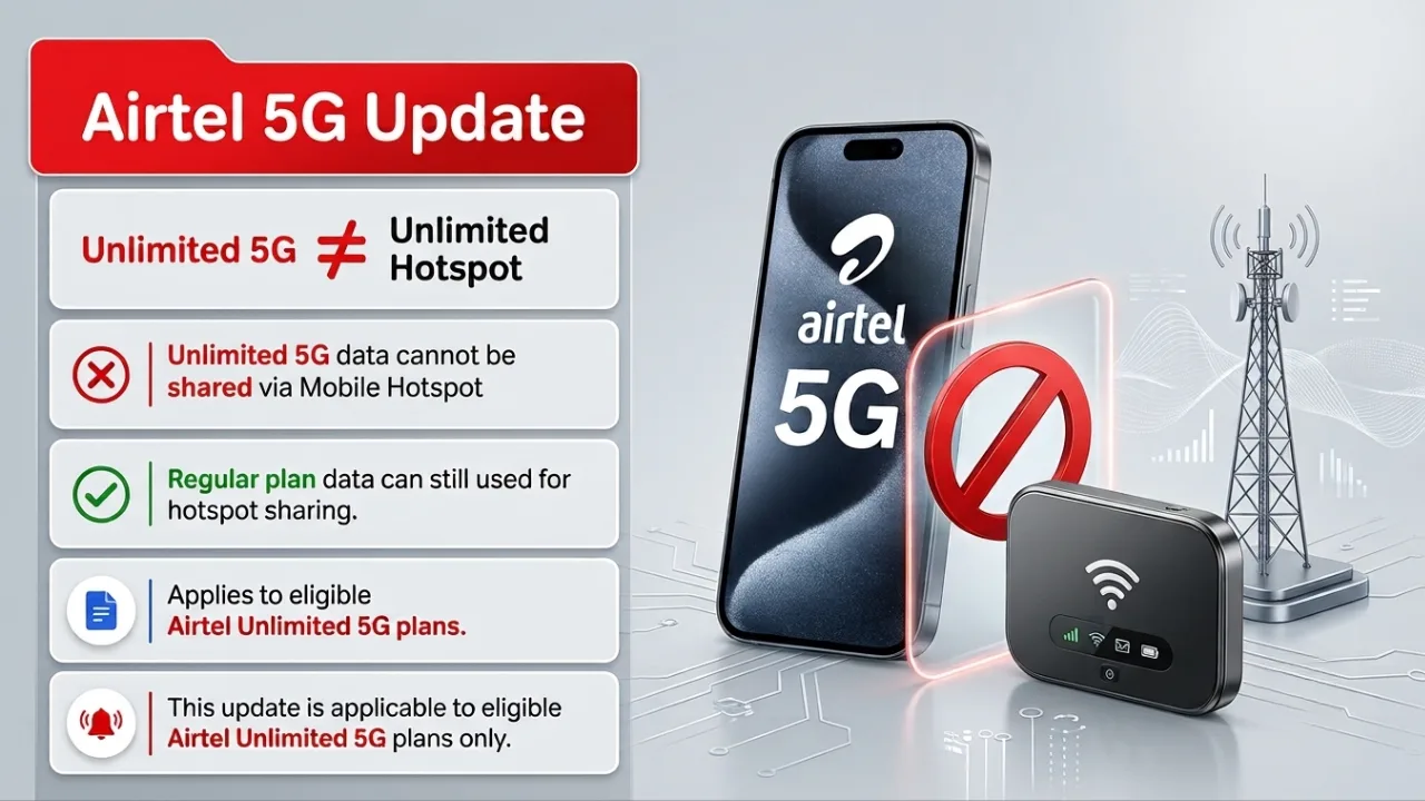 Airtel Unlimited 5G Users Reportedly Unable to Share 5G Data via Hotspot: Here's What We Know